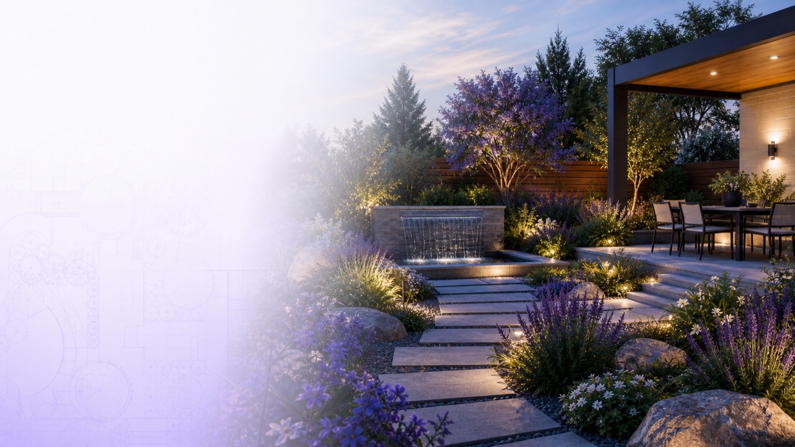A refined contemporary garden designed for outdoor living